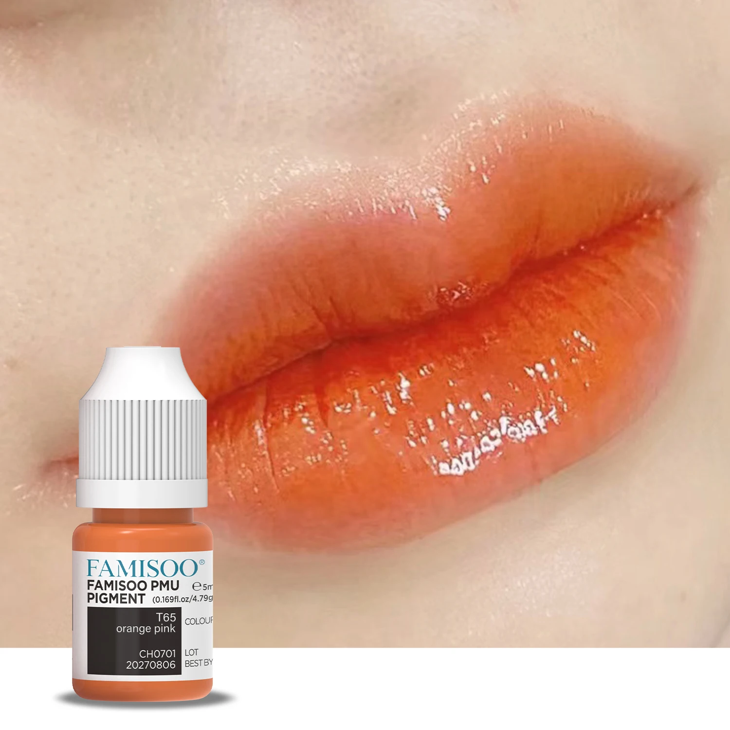 FAMISOO 22 colores 5ML maquillaje permanente tatuaje labios cejas delineadores pigmentos tamaño de muestra pigmentos de tatuaje arte de belleza uso de mujeres