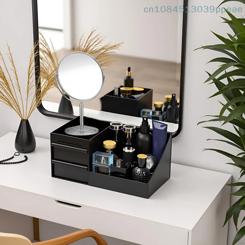 Men's Cologne Organizer Holder for Dresser Perfume Stand Bathroom Countertop with Drawers Clear Organizer for Scented Oils