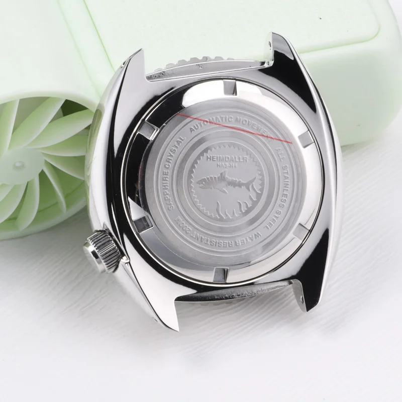 Heimdllr 3.8 O'clock 316L Stainless steel Diving Watch Case 45mm 200M Waterproof  Sapphire glass For NH35 NH36 Movement Parts
