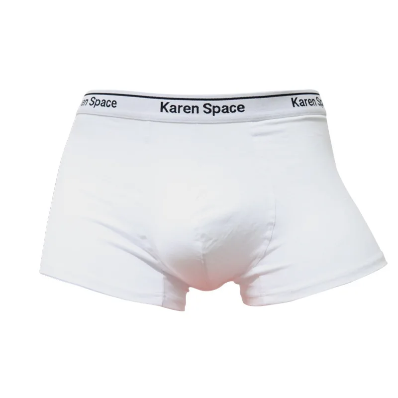 

Men's Cotton Boxer Briefs Breathable Low Rise Underwear Solid Color Boxy Underpants Comfort Sports Panties Youth Fashion Trunks