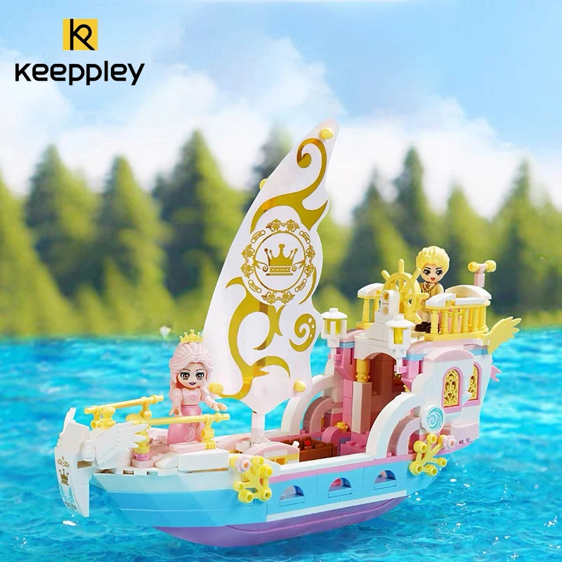 New Keeppley Building Block Wonderful Princess Castle Game Party Street View Cartoon Models Decoration Children\'s Toys Girl Gift