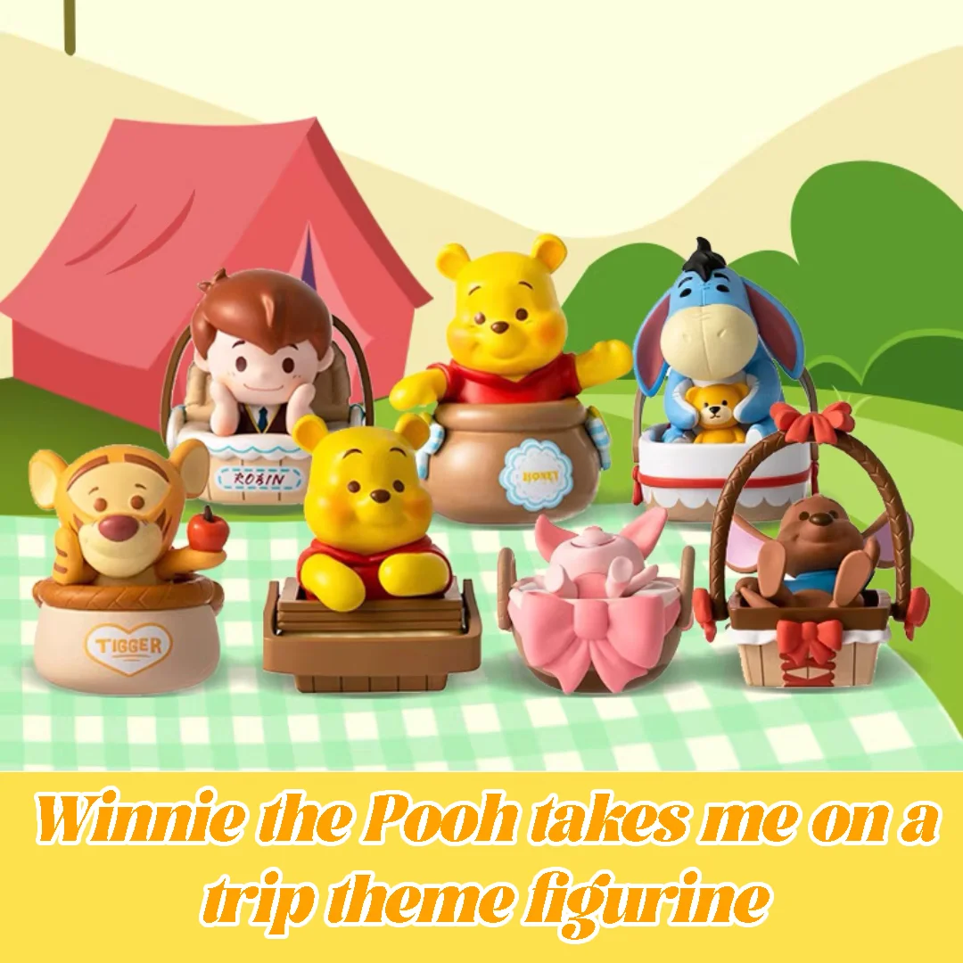 

Winnie The Pooh Takes Me On A Trip Series of Blind Boxes, Cute Decorative Items, Desktop Decorations and Children Birthday Gift