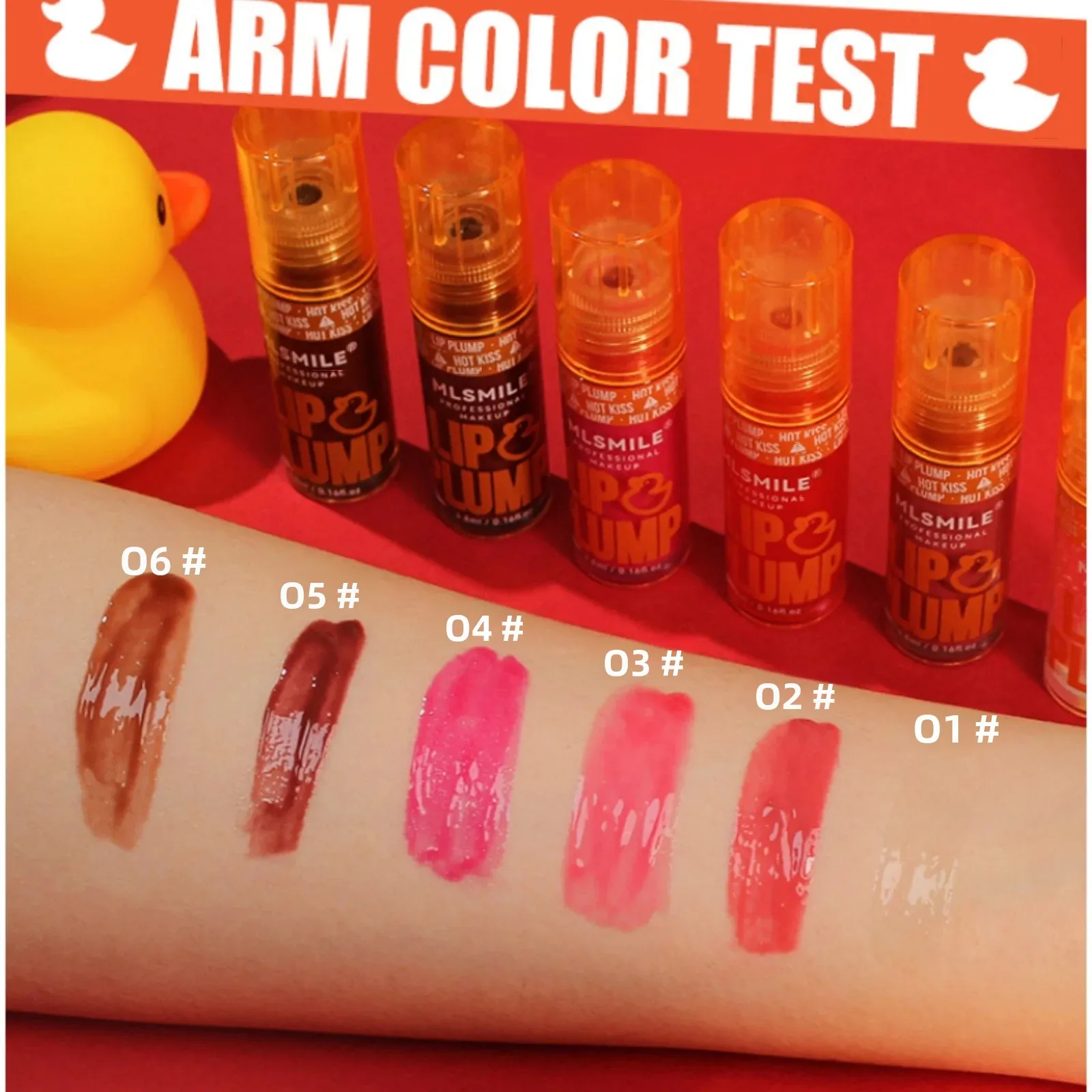 Eend Mond Lip Mollige Glans Fruit Geurolie Hydraterende Spiegel Glazuur Piep Vloeibare Stok Langdurige Glans Set