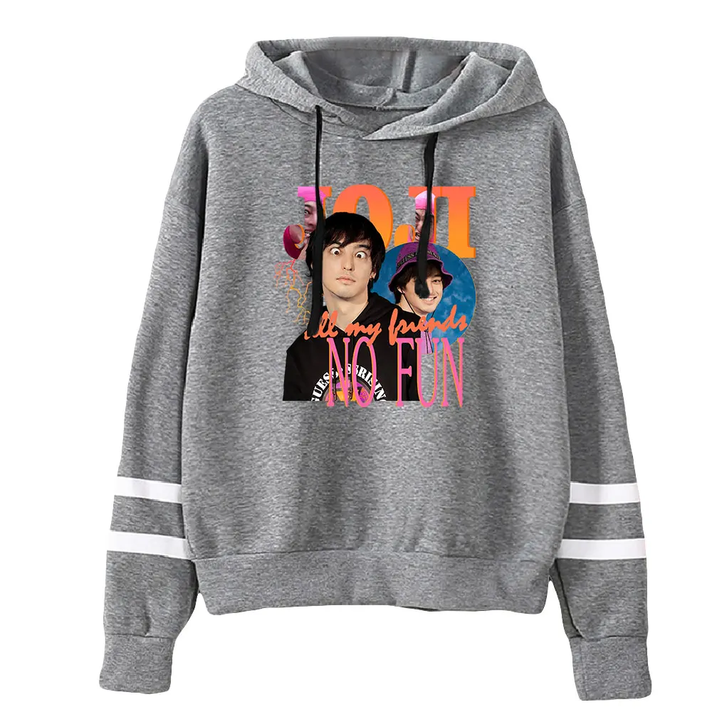 Толстовка Joji Merch Унисекс Без карманов с параллельными полосами и рукавами, мужская и женская толстовка, уличная одежда в стиле Харадзюку, Повседневная стильная одежда