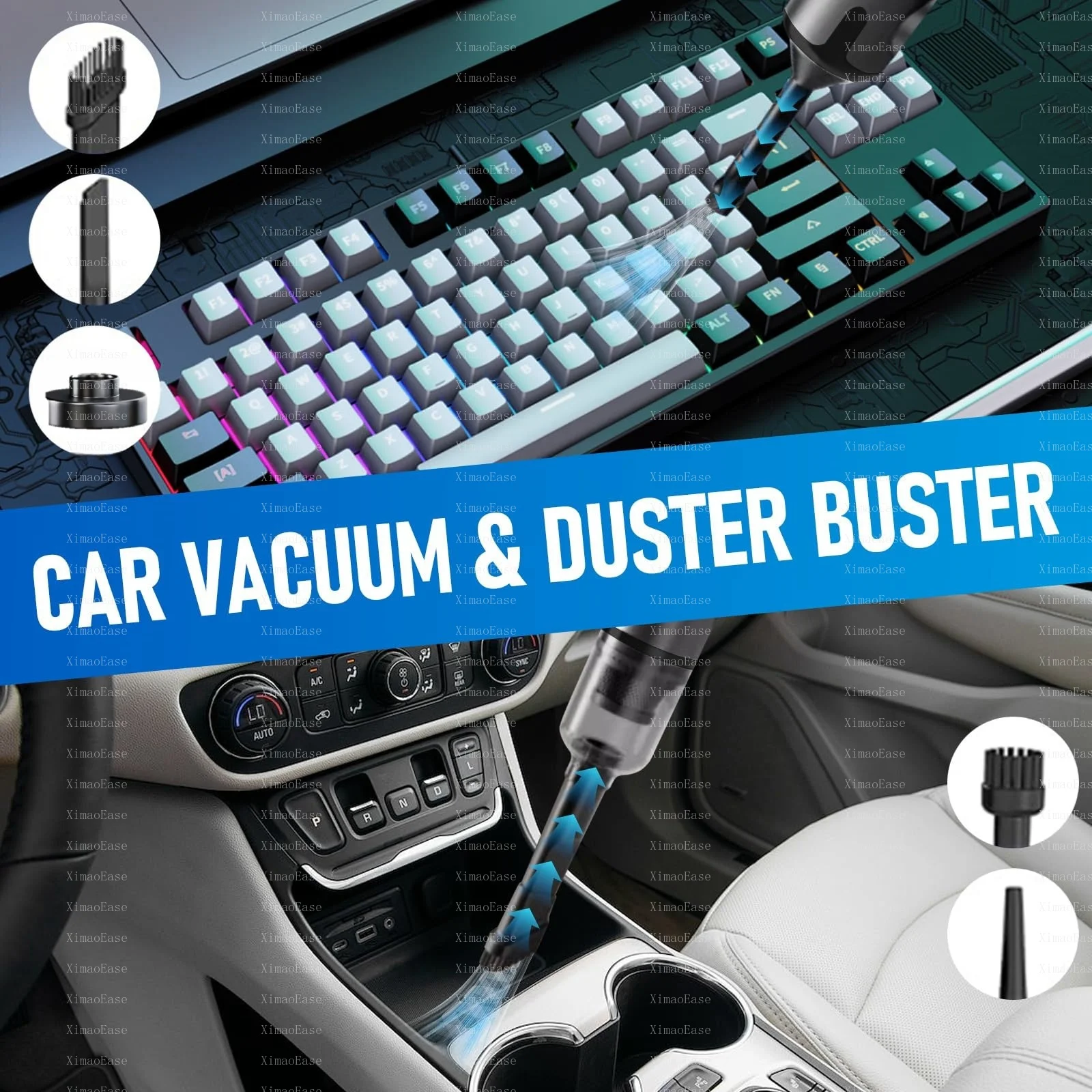 XimaoEase Vacuum Cleaner Wireless Blowing Suction High Power Vehicle laptop Multifunction Portable Vacuum Cleaner for car