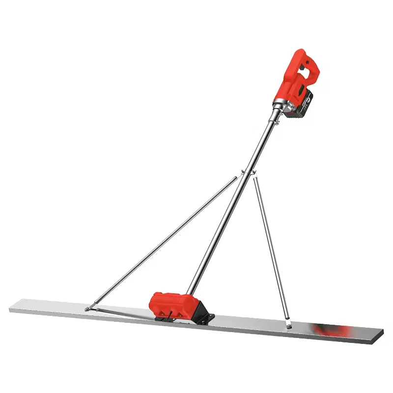 Rechargeable Concrete Vibrating Screed Cement Pavement Leveling Machine Electric Smoothing Tool Construction Road Machinery