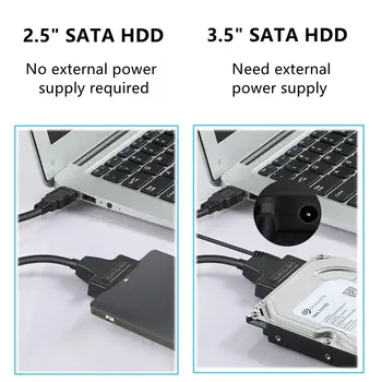 Kabel USB 3.0 na SATA, adaptér SATA III pro pevný disk 2,5 10 nejlepší prodej adaptér SATA USB s napájecím zdrojem - №2