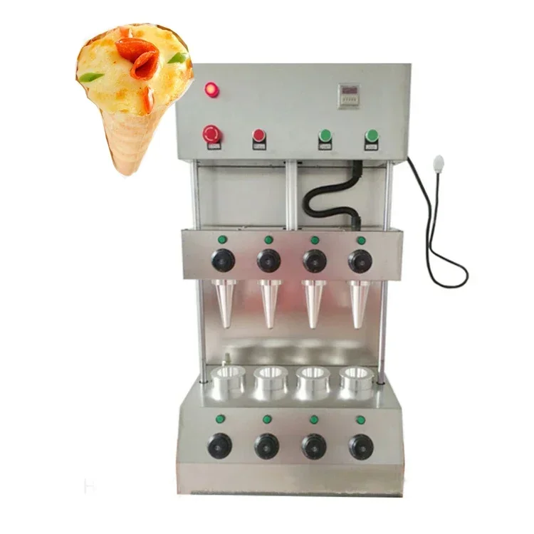 

Automatic 4 Heads Pizza Cone Maker Electric 110V 220V Pizza Cone Machine Stainless Steel Pizza Cone Maker Set