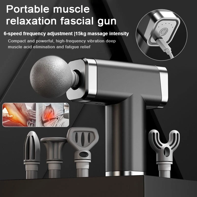 

Portable high-frequency vibration multifunctional massager, professional grade fitness vibration muscle relaxation neck mask gun