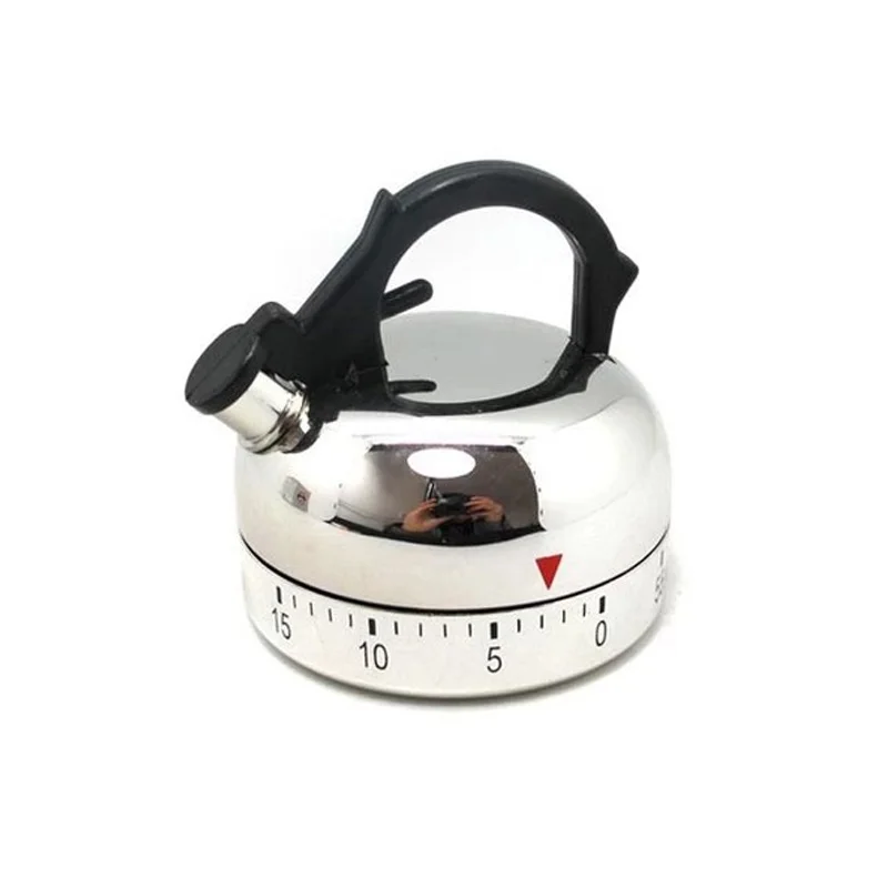 

Stainless Steel Mechanical Kitchen Timer 60 Minute Clockwork Cooking Alarm Bell Handcrafted Retro Style Gadget for Baking