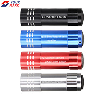 20pcs Customize Flashlight Logo Torch Super Bright 9 LED Light Wholesale Business Promotion Gift Mini Pocket Flashlights Party