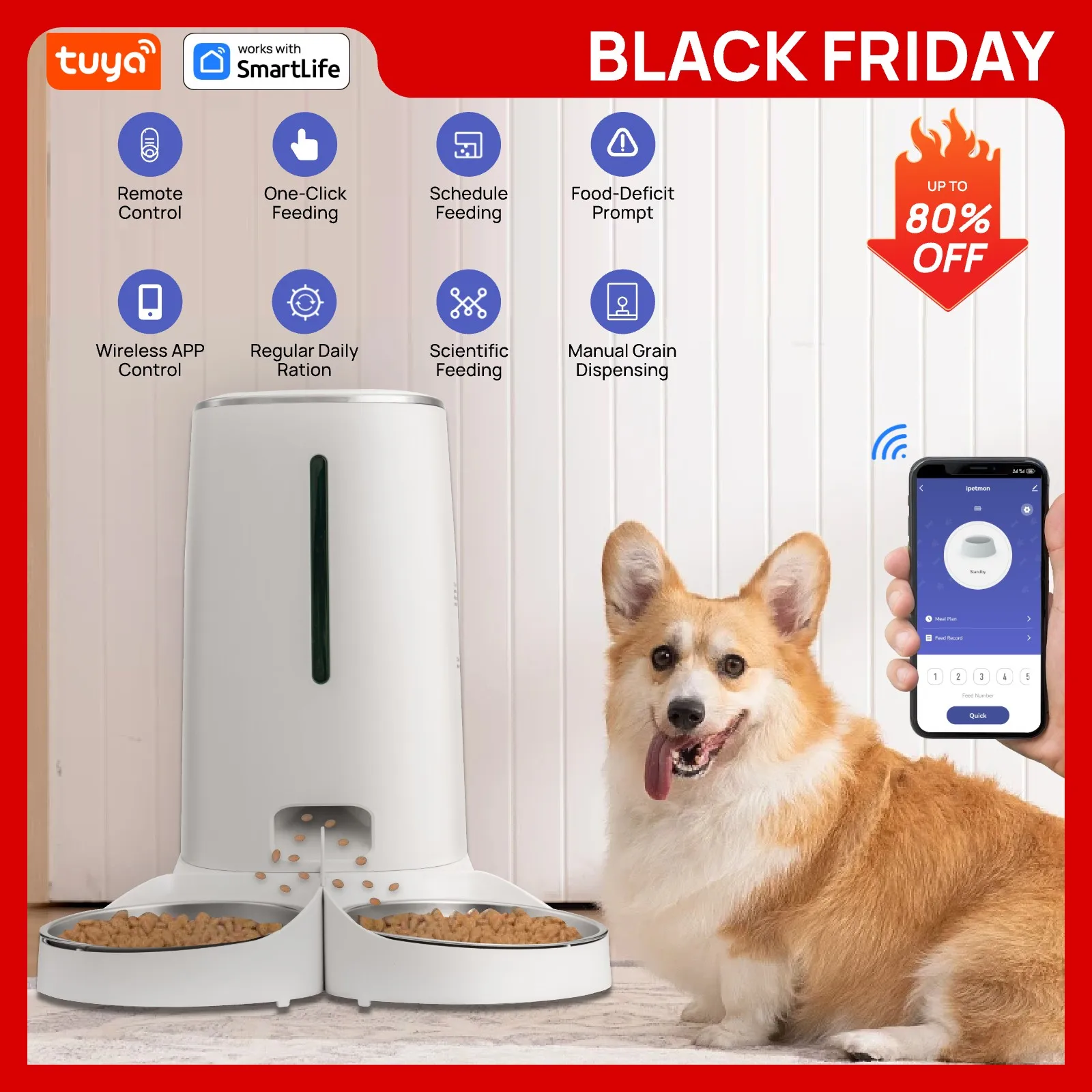 wifi-automatic-cat-feeders-for-2-cats-4l-cat-food-dispenser-with-app-control-double-stainless-steel-bowls-low-food-alarms