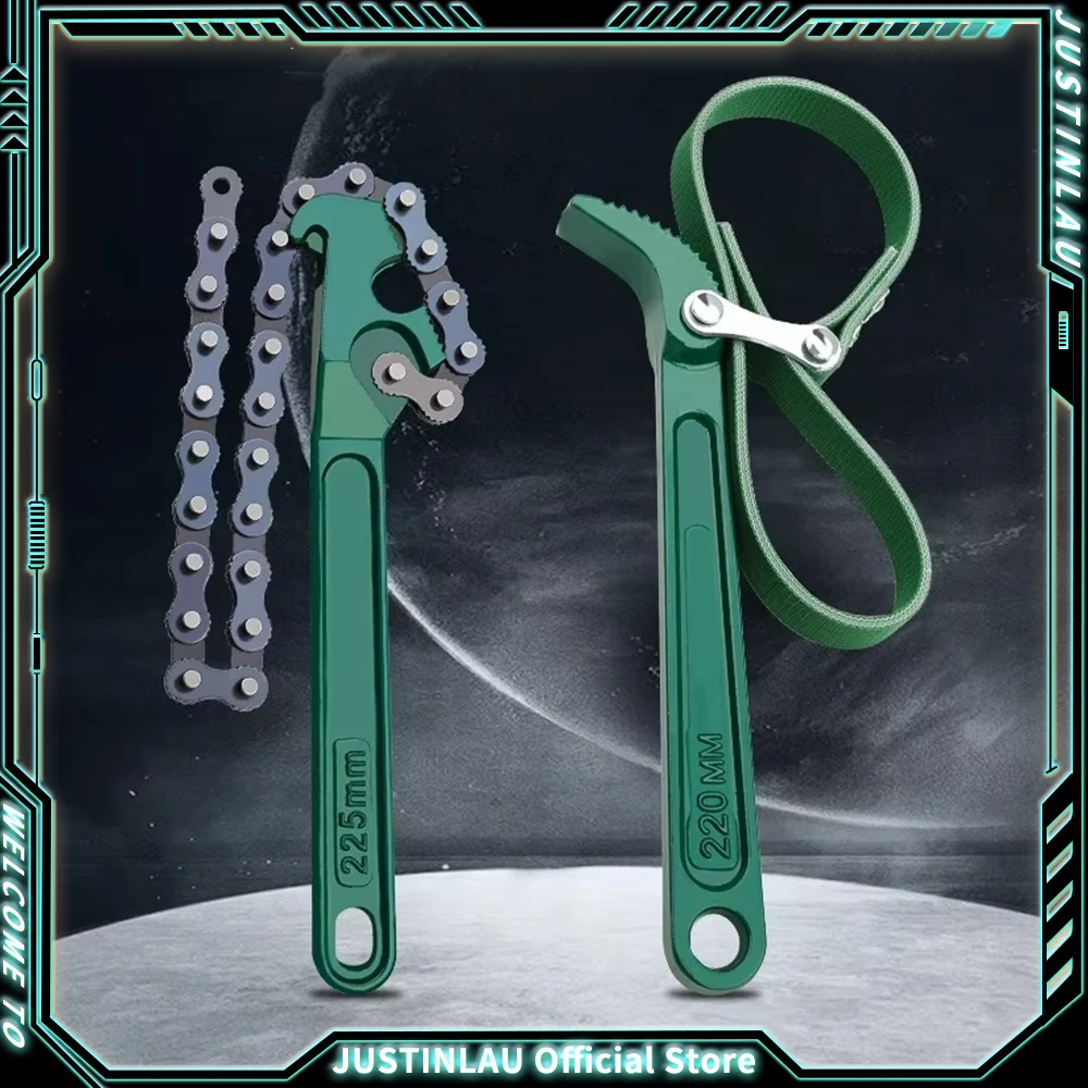 Strap Filter Wrench Non Slip Multifunction Pipe Fittings Tools Belt Strap Wrench for Opening Pipe Fittings Plumbing Automotive