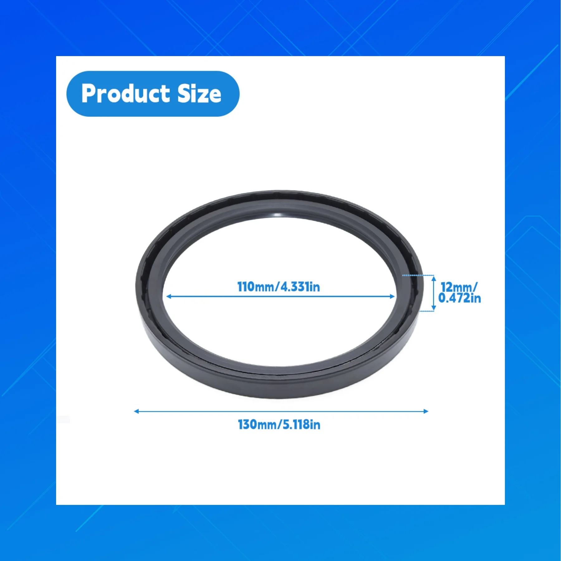 

High-quality NBR oil seal for hydraulic pumps, the TCV type high-pressure oil seal with a size of 110*130*12mm,Size 110X130X12mm