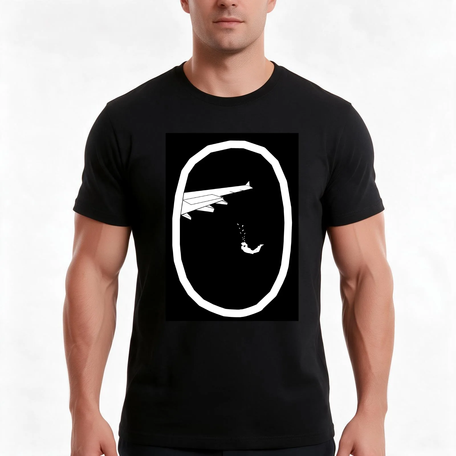 D.B Cooper T-Shirt, Summer Casual Cotton Tee, Oversized Streetwear Tops, Vintage Graphic Print, Loose Fit Short Sleeve