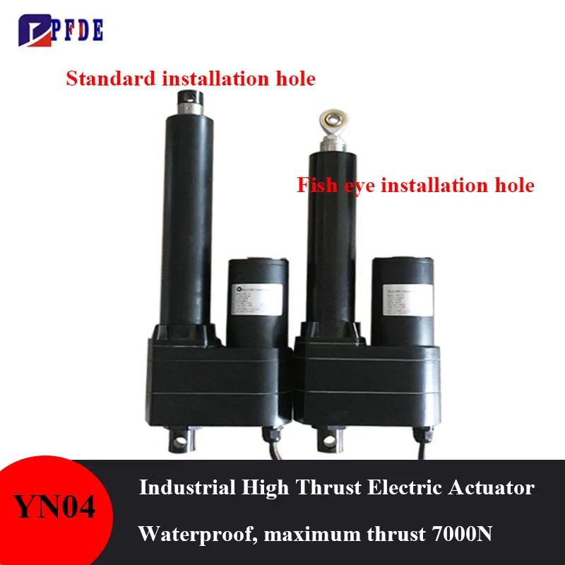 Actionneur linéaire DC 12V 24V 7000N, étanche IP65, silencieux, cylindre électrique télescopique industriel pour grands ascenseurs