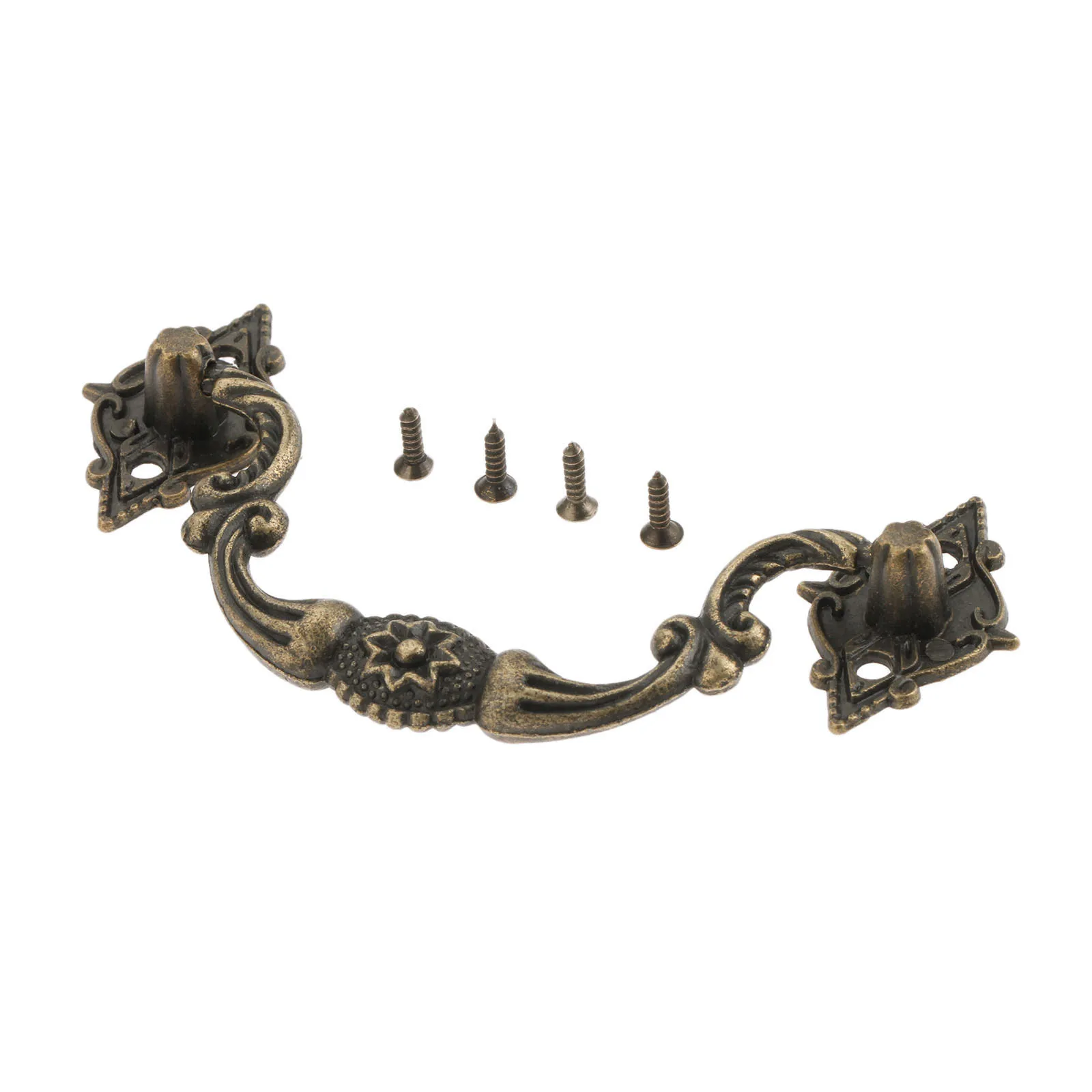 1PC 95mm/116mm/155mm Retro Design Handle For Furniture Cupboard Cabinet Bookcase Drawer Home Office Shop Antique Bronze