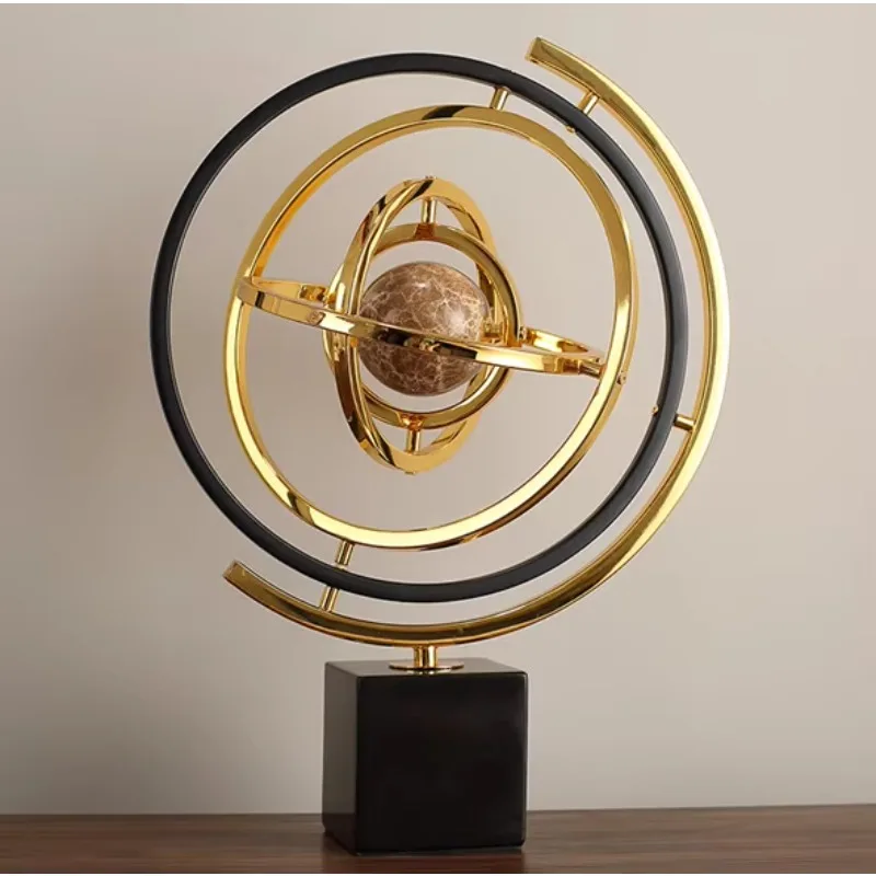 

European art ornaments, living room decoration, office metal globe decoration