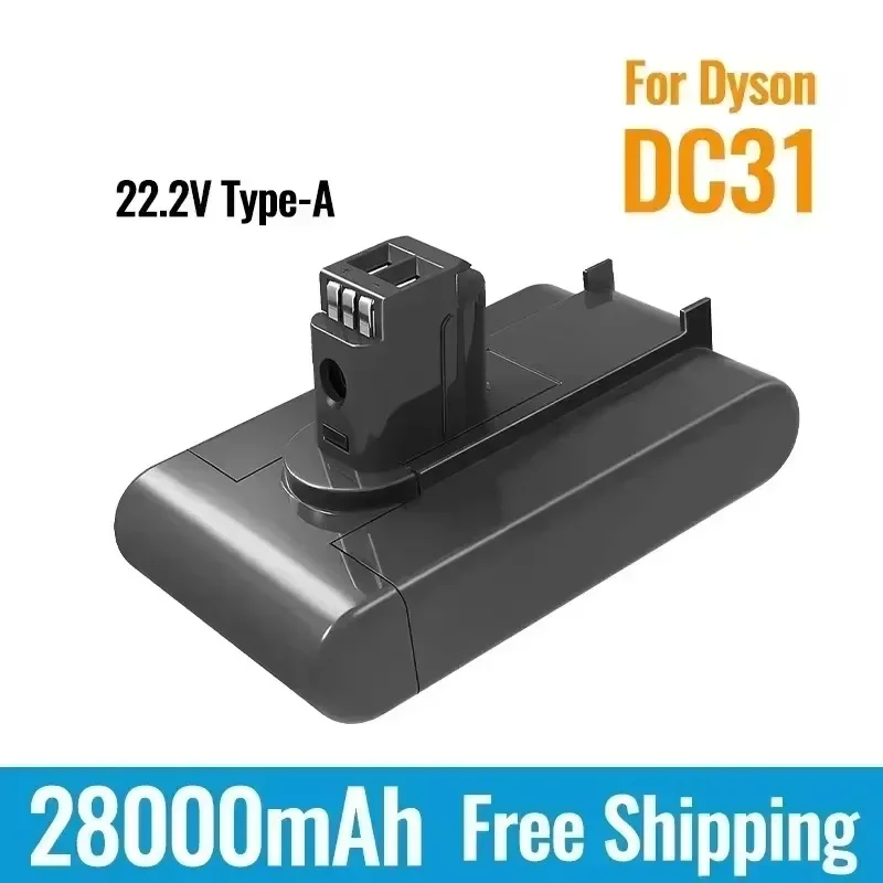 

Новый литий-ионный аккумулятор (тип A) 22,2 в 28000 мАч для Dyson DC35, DC45 DC31, DC34, DC44, DC31 Animal, DC35 Animal,917083-01