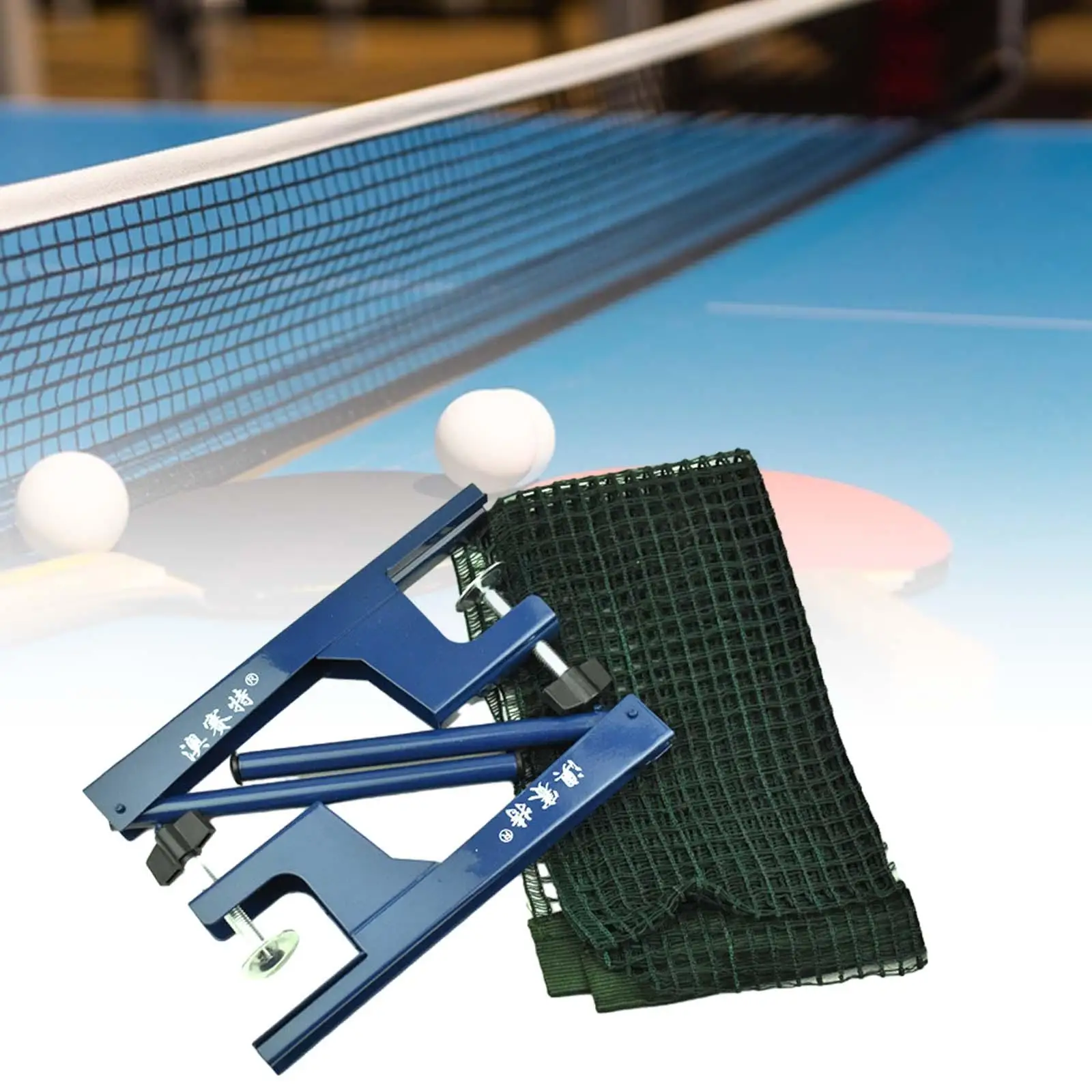 Table Tennis Net and Post Set Mesh Net Screw Fixation for Professional Use Portable Accessory Folding Quick Setup