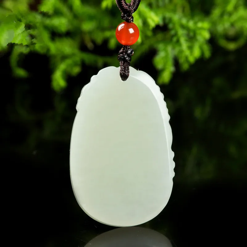 Men's and Women's Mascot Ruyi Jade Pendant Natural Jade Wholesale with Certificate Hetian Jade White Jade Ruyi Pendant