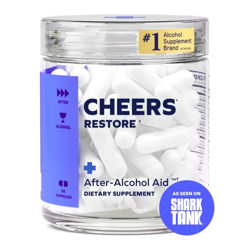 

Cheers Restore | Supplement with DHM + L-Cysteine- 12 Doses- 36 ct