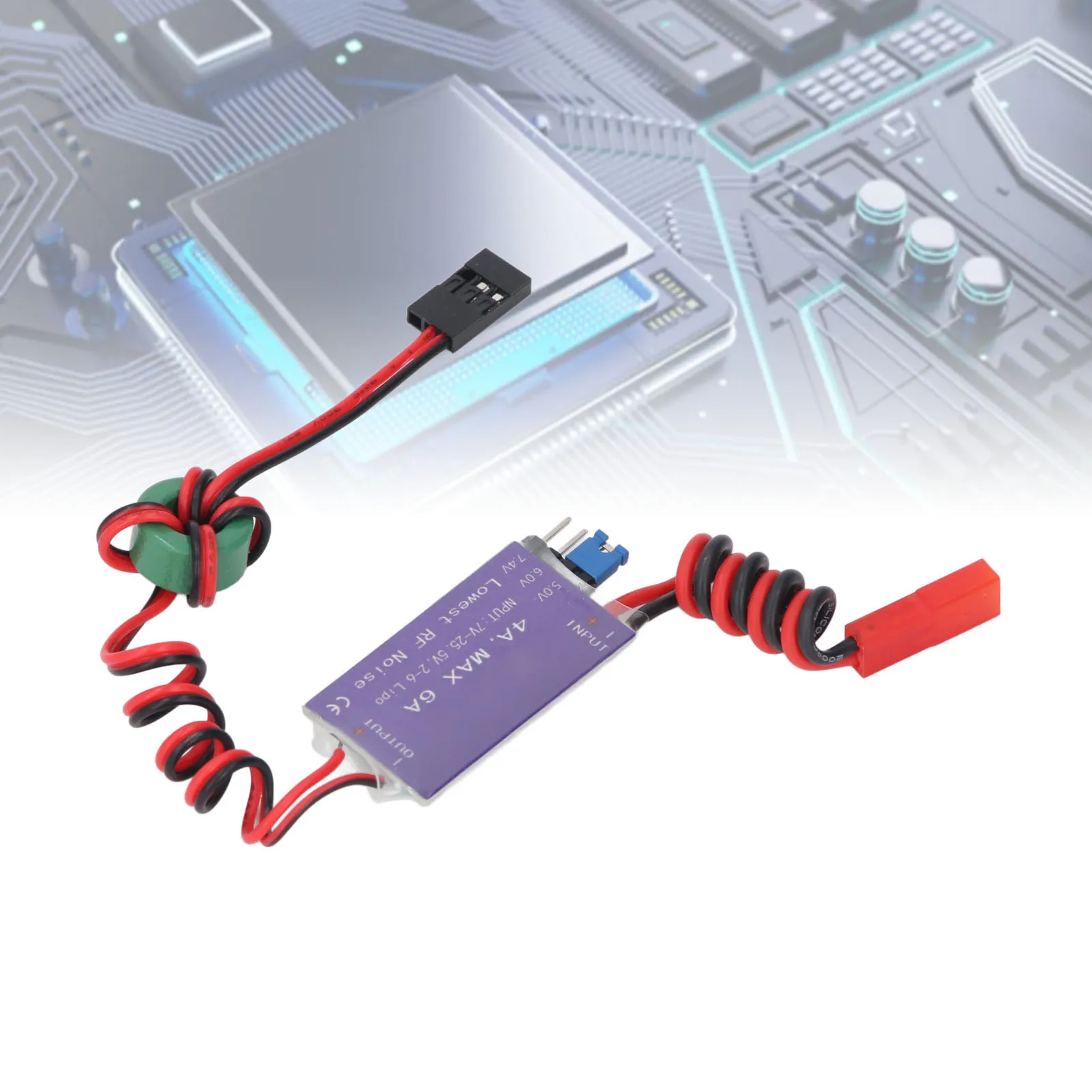 

2-6S UBEC RC UBEC Input 7-25.5V 2-6S 6-16 Cell NiMh NiCd Output 5V 6V 7.4V 4A Maximum 6A Mode BEC for RC Helicopter