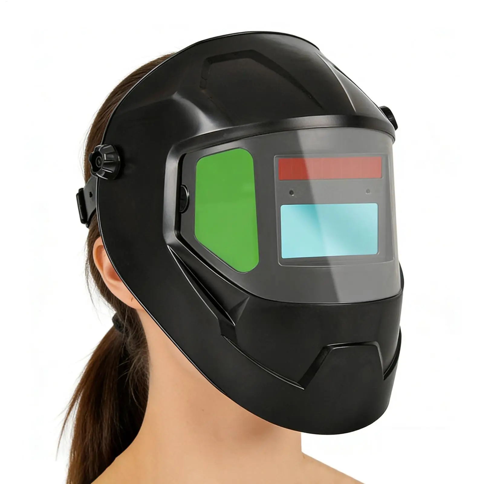Auto Darkening Welding Helmet Adjustable Solar Powered Safety Shield with Light Welding Helmet Auto Darkening for Metal Iron