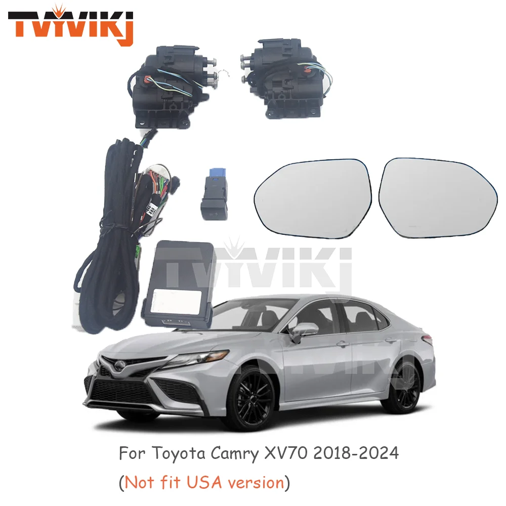 Side Rearview Mirror Auto Folding Motor Upgrade kit Module For Toyota Camry XV70 LHD 2018-2024 Folding kit car mirrors