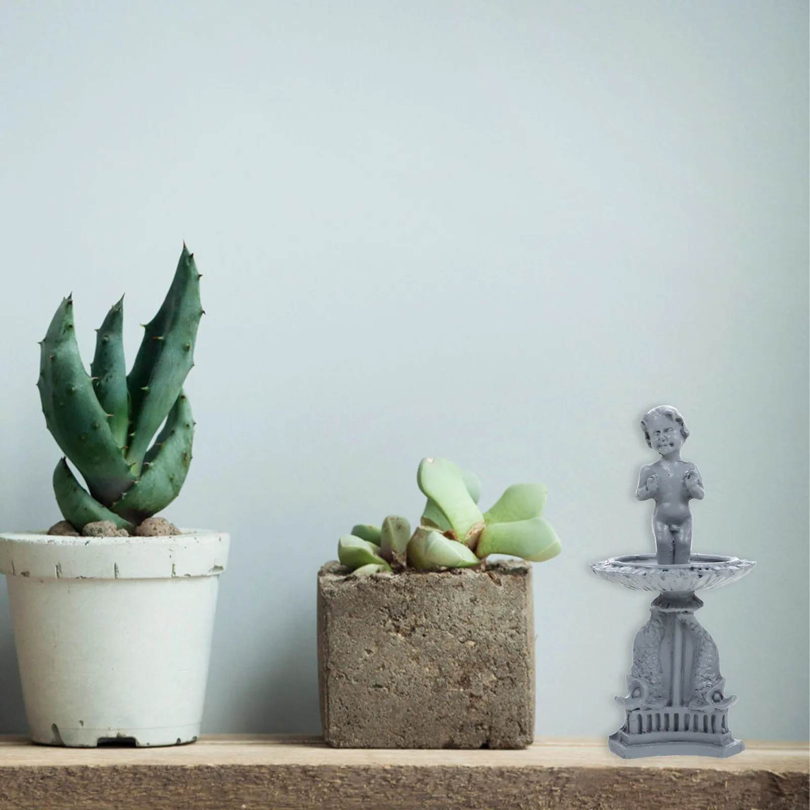 

Exquisitely Detailed Resin Mini Boy Ornament for Dollhouses Miniature Garden Decor Warm Fashionable Decorative Courtyard Decor