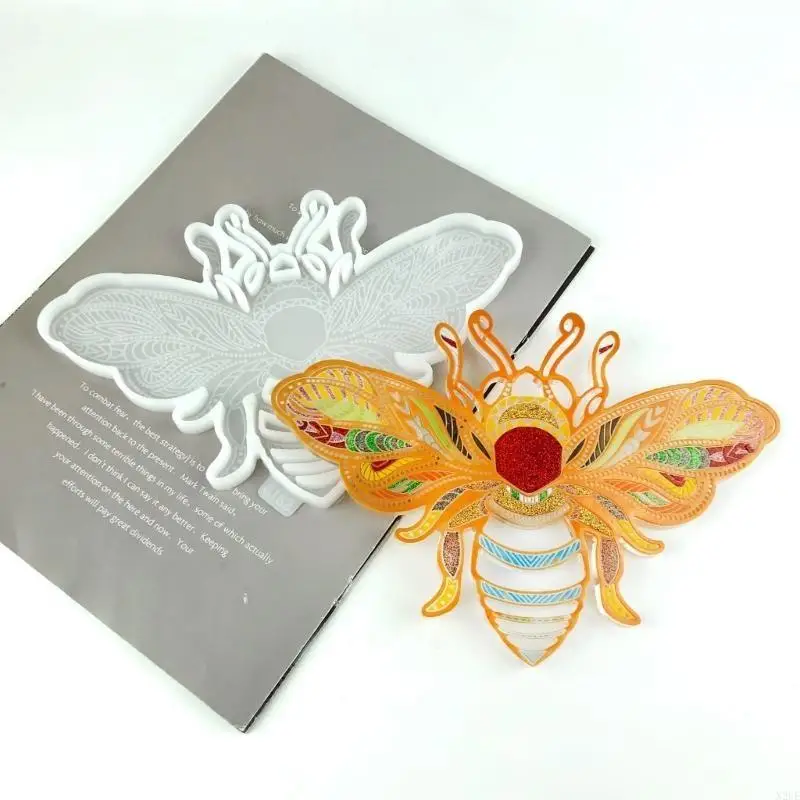 

N2UE Little Bee-shape Storage Silicone Mold Necklace Keys Pendant Handmade Mold