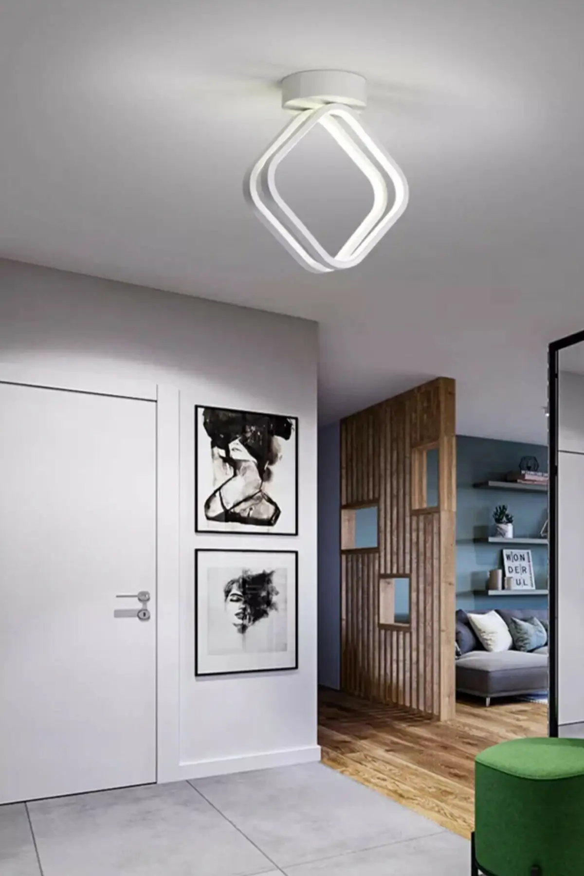 DOLBOVI Milan white case Modern led double chandelier