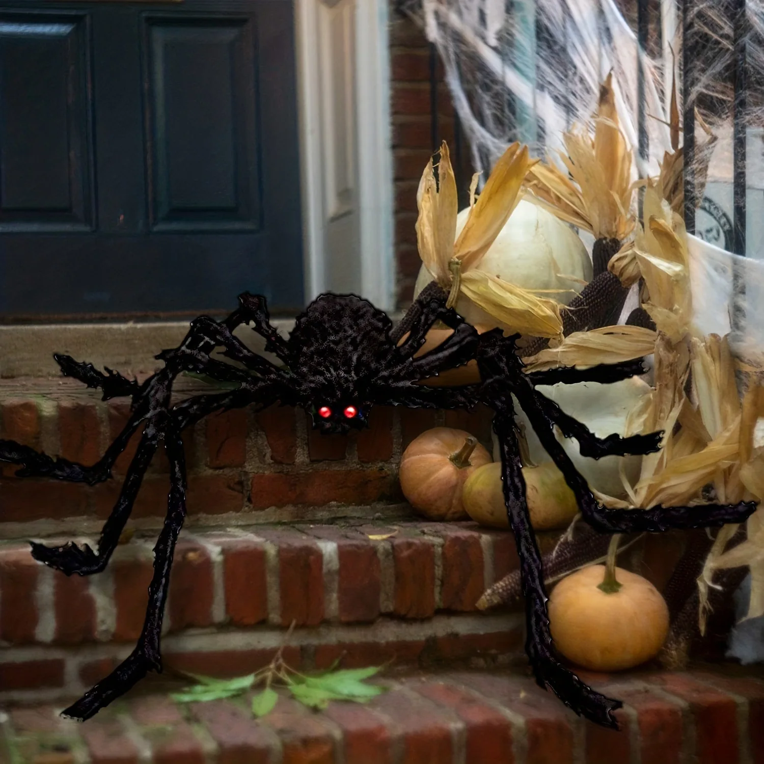 30-200cm Halloween Big Plush Spider Halloween Decoration Horror Giant Black Spider Outdoor Halloween Props Simulated Spider toys