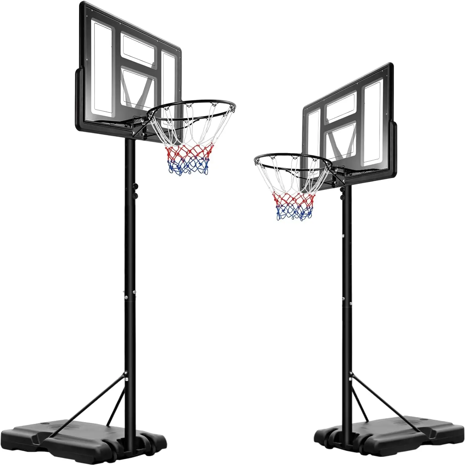 Basketball Hoop,Basketball Stand,Portable Basketball System with Wheels,Adjustable Height 230 to 304 cm,for children adults