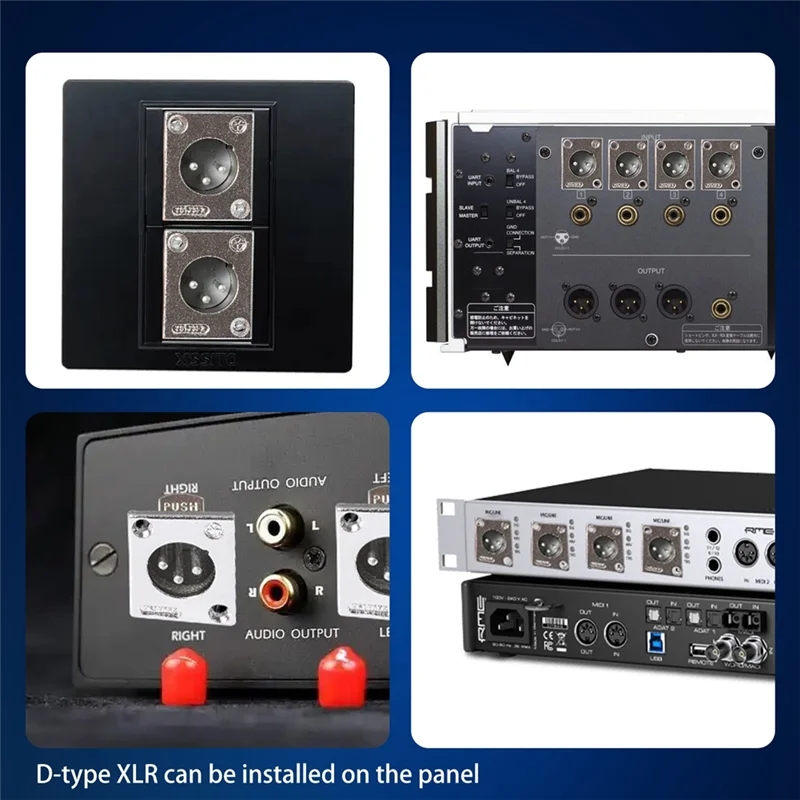 【Hot-Selling!】For Premium Stage Box, Patch Panel D XLR Cable(D Type XLR) Pass Through Connector, 2 Pack, Male Female Design For