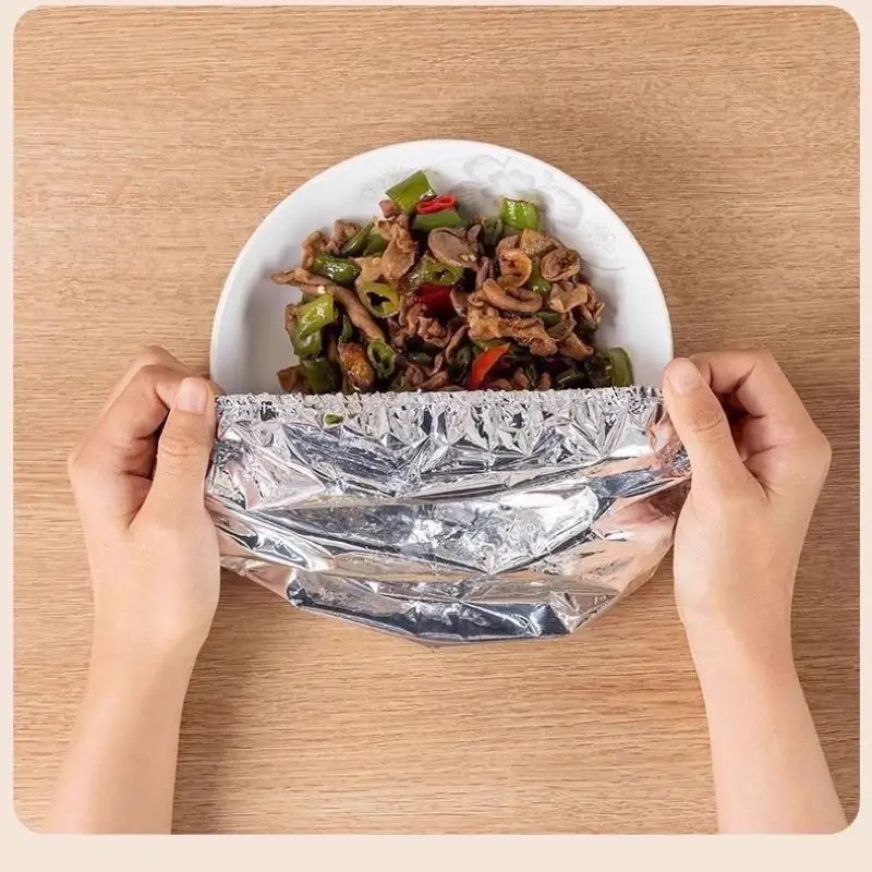 New 10Pcs Reusable Aluminum Foil Bowl Cover Food Grade Refrigerator Accessories Food Insulation Cover Kitchen Tools