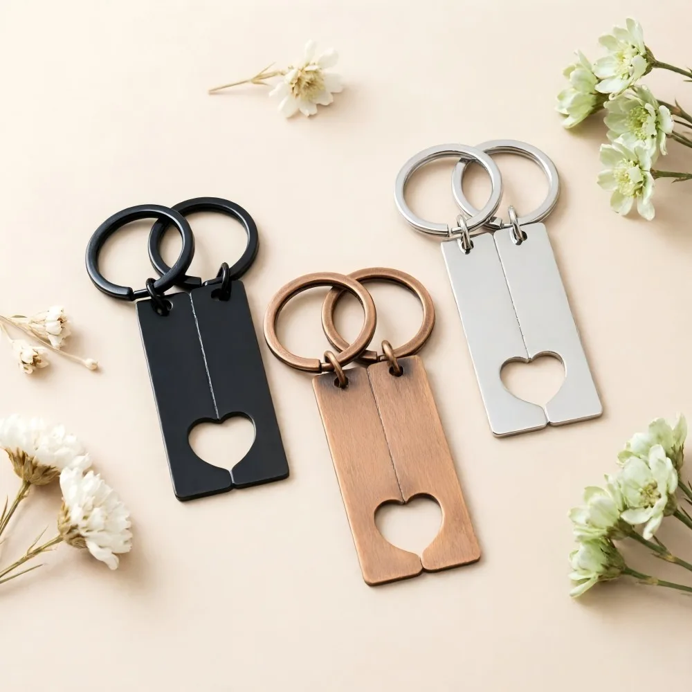 

Creativity Couple Keychain Metal Personality Key Ring Love Custom Girlfriend Boyfriend Souvenir Gift