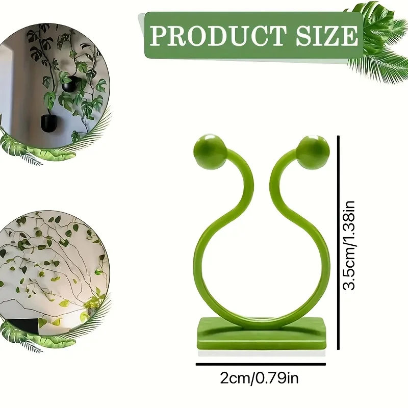 Plant Wall Clips for Climbing Plants Pothos Plant Climber Support Wall Clips for Support Strong Self-Adhesive For Indoor Plants,