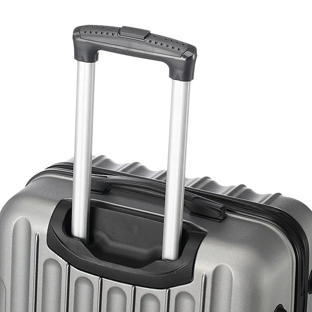 3-in-1 Large Capacity Travel Storage Suitcase - Silver Gray Multifunctional Organizer