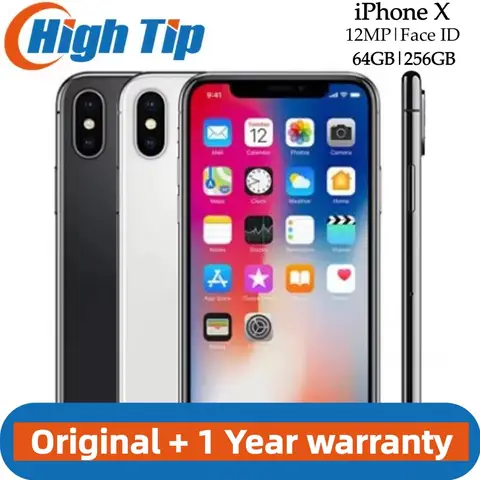 Original Unlock Apple iPhone X Face ID 64GB/256GB ROM iOS A11 5.8" 3GB RAM 12MP Hexa Core Dual Camera 4G LTE USED Mobile Phone