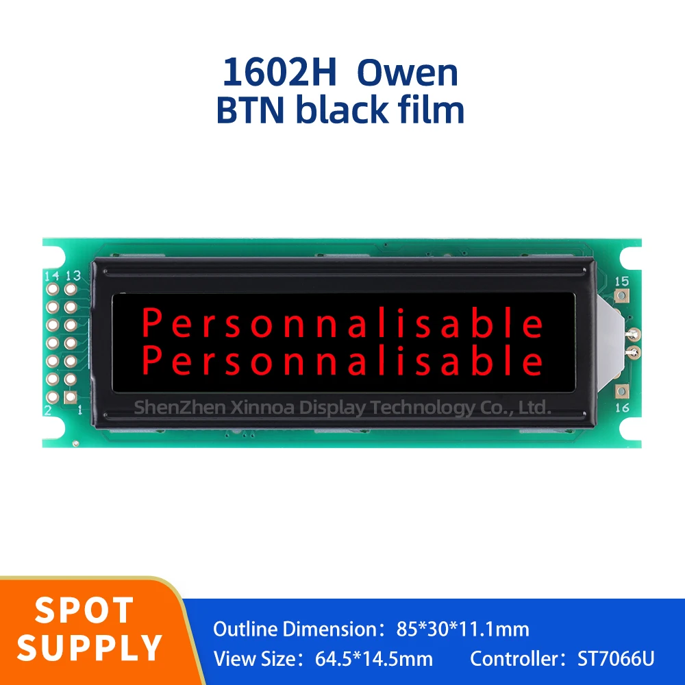 

Welcome To Audit BTN Black Film Red 1602H LCD European LCM LCD Display Screen 85 * 30MM Interface 14PIN