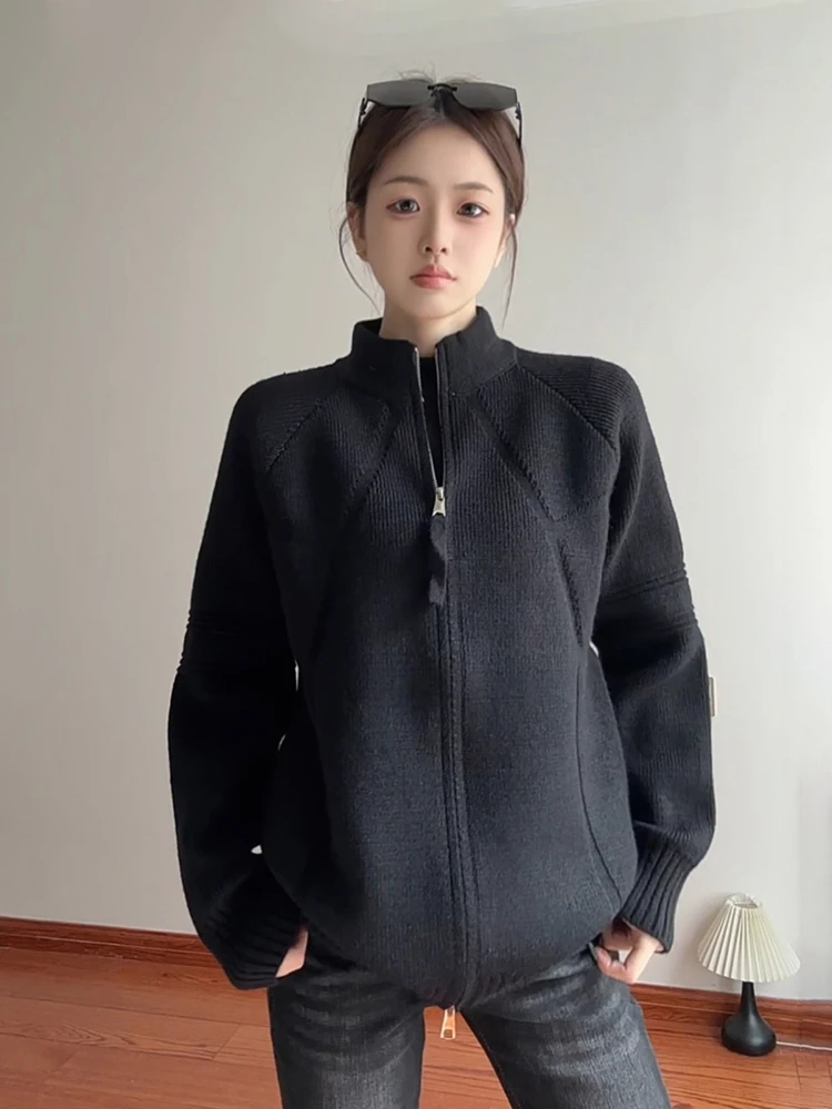 

Мужской утепленный вязаный свитер Cleanfit на молнии, осенне-зимний, в стиле кэжуал, с воротником-стойкой, для пар, премиум-класса