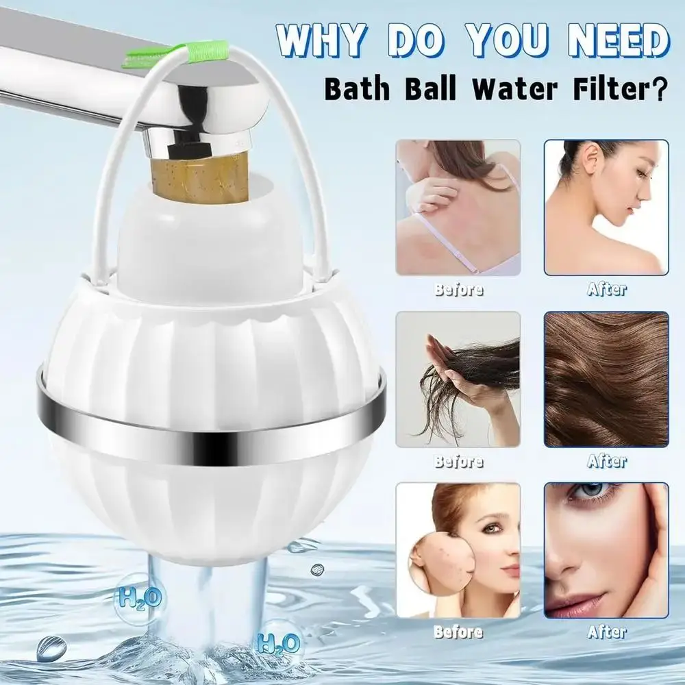 

Материал ПП Портативный пластиковый фильтр для воды для ванны Умягчитель воды Брызгозащищенный дизайн Подвесной фильтр для смесителя для ванны Удаление хлора