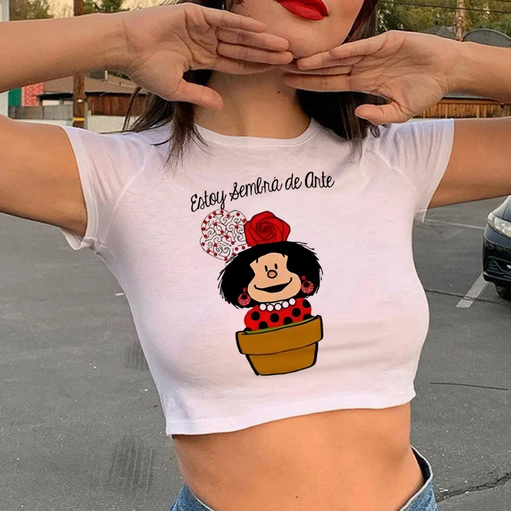 

Mafalda Tee women graphic top female y2k funny 2000s clothing