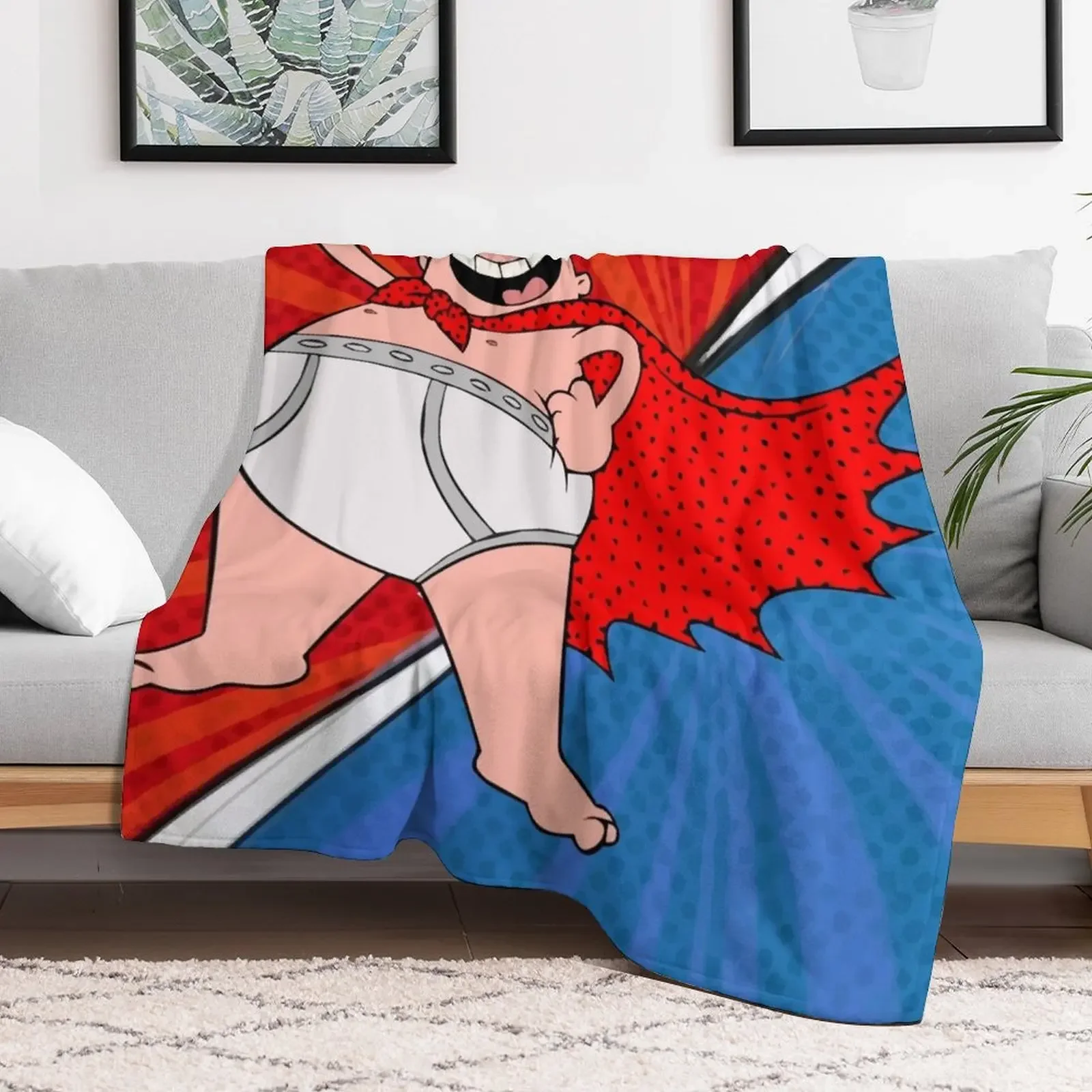 Captain Underpants - Comic Cartoon Throw Blanket Heavy Extra Large Throw Baby Blankets