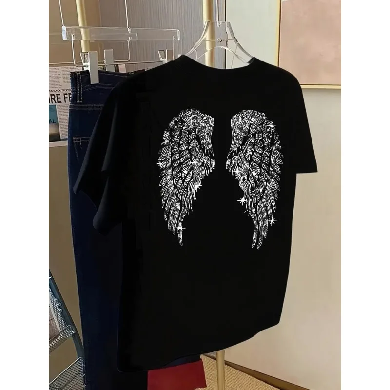 Angel Wings Extra Large T-shirt, Sparkling Wings T-shirt, Birthday Gift, Party Gift, Wedding Gift, S-4XL Size