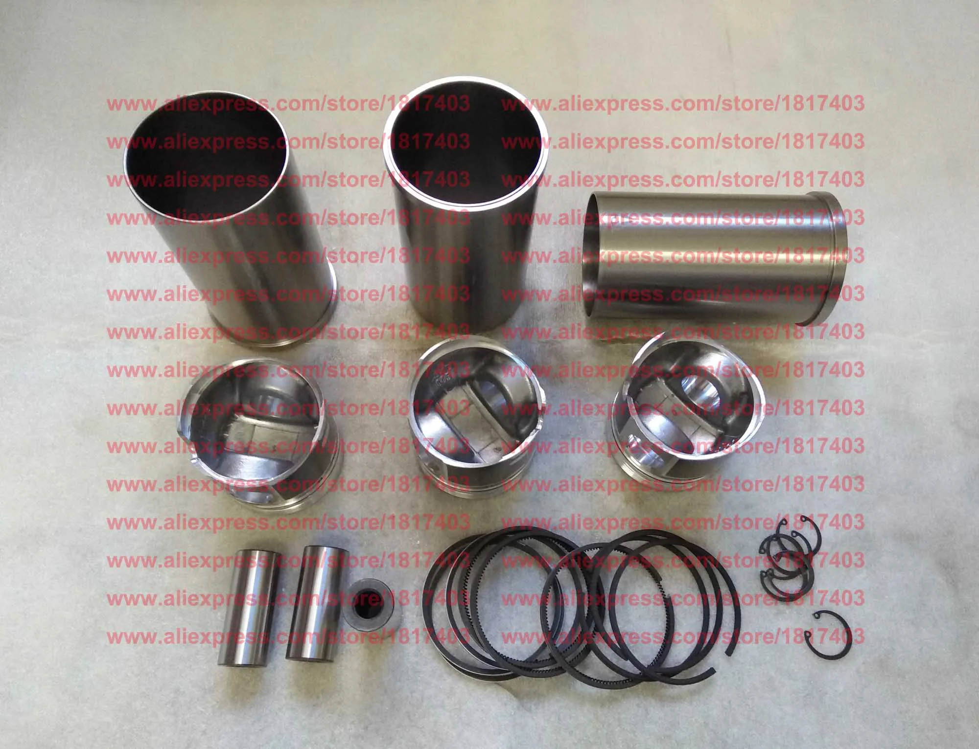 Laidong LL385B Piston + Cylinder liner (Cylinder sleeve) + Piston ring , Laidong LL385B Diesel Engine Parts