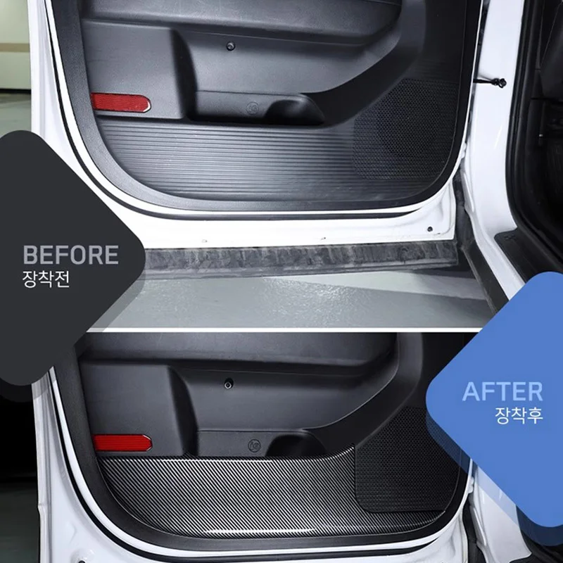 For Hyundai Santa Fe MX5 2024 2025 2026 Car Door kick Guard protection Scuff Plate frame Sticker Decoration modification Parts