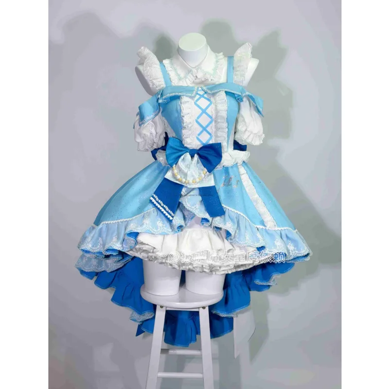 

LoveLive Muse Water Collaboration Cosplay Costume Muse/Miho Group Cosplay Costume Chinese Version Princess Blue Dress