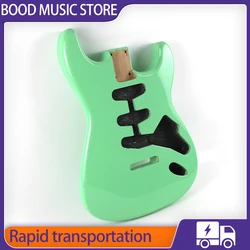 Green Alder SSS Pickups Groove Straocaster Electric Guitar Body for Fend no bridge hole